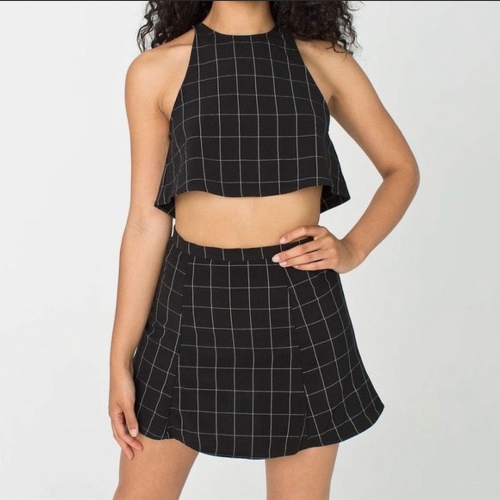American Apparel Checker Skirt Set
